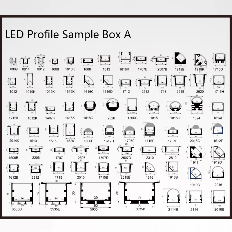 LED Aluminum Channel Sample Show Boxes LED Aluminum Channel Sample Show Boxes
